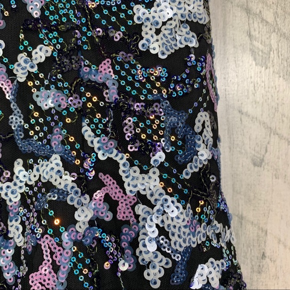 Aidan Mattox Sequin A-Line Mini Halter Dress - Picture 6 of 14